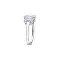 thumbnail image 2 of 2.70 Carat (Ctw) Lab-Created Three-Stone Octagon Moissanite Engagement Ring in 10K White Gold for Women, 2 of 6