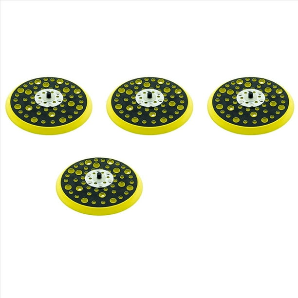 4X Lijadora Orbital Aleatoria de Densidad Media de 150mm 5/16 Hilos 52 Orificios Almohadilla Trasera de Gancho Y Bucle Compatible con CEROS DEROS