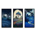 thumbnail image 2 of Designart "Farm Field with Blossoming Bluebonnets I" Blue Bonnets Framed Wall Art Set Of 3 - Blue Traditional Frame Gallery Set For Office Decor, 2 of 6