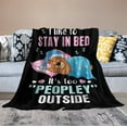 thumbnail image 2 of Bear Blanket Bear Gifts for Girls Women Sleeping Bear Throw Blanket for Kids Adults Soft Warm Cozy Fleece Blanket for Couch Sofa \u200bBed 50"x60", 2 of 6
