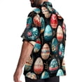 thumbnail image 3 of Easter Men's Short Sleeve Beach Shirts, Casual Poplin Button Down Shirt, Summer Casual Printed Unisex Shirts, 3 of 6