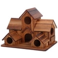 thumbnail image 1 of Casas para pájaros para exterior, casas de madera para pájaros para exterior, caja nido para pájaros, pinzón, pajarera grande, casa para colibríes para jardín, café, 1 of 7