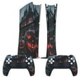thumbnail image 2 of Skin Sticker for PS5 Slim Standard PS5 Pro Disc Digital Edition Console and Controllers Decals for Playstation 5 (Halloween Haunted House Scary Pumpkin ,PS5 Pro Standard), 2 of 5