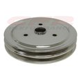 thumbnail image 1 of Chrome Steel Crankshaft Pulley - Short 2 Groove for 1955-68 Chevy Small Block, 1 of 1