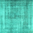thumbnail image 1 of Ahgly Company Indoor Square Persian Turquoise Blue Traditional Area Rugs, 8' Square, 1 of 4