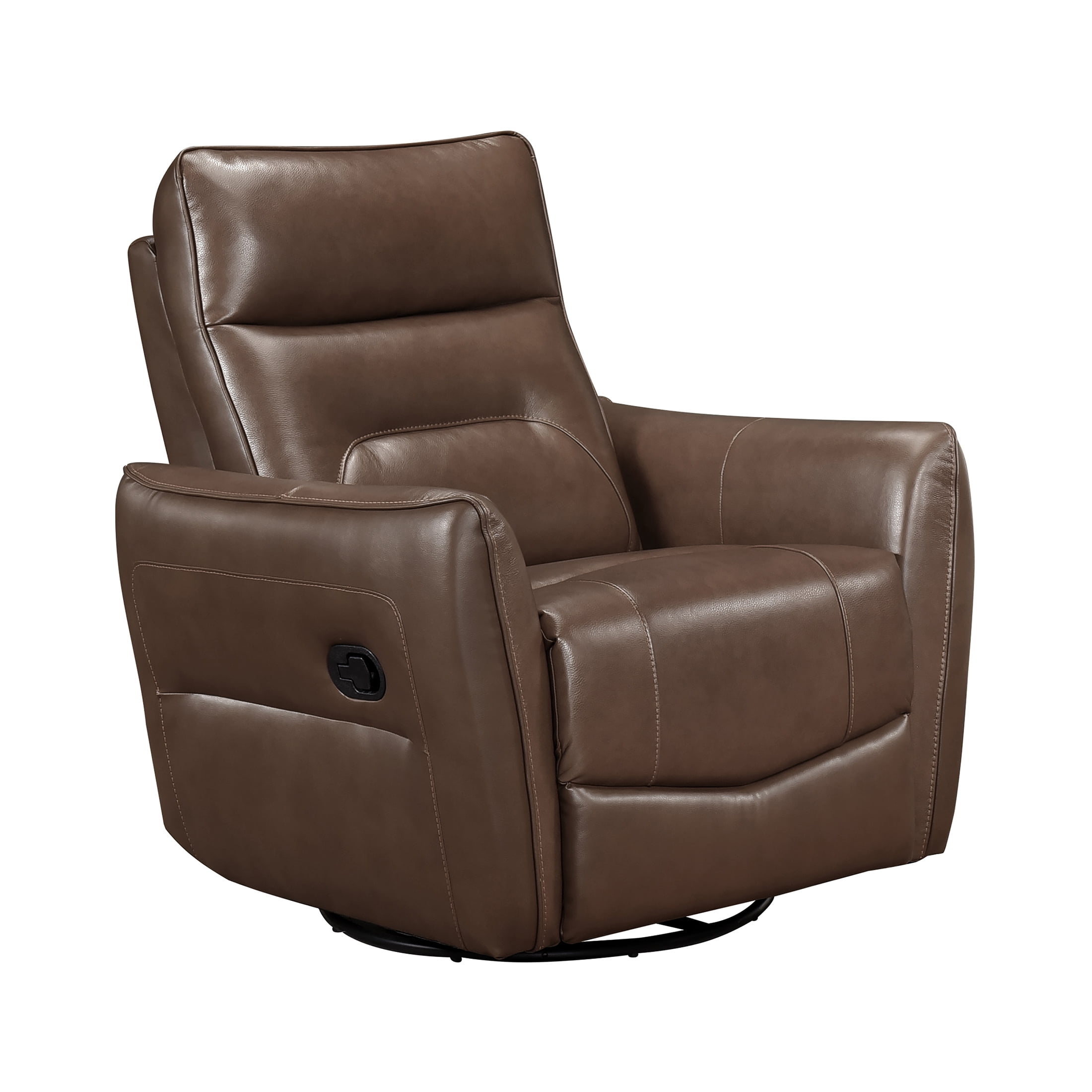 OakvillePark Pinebrae Leather Match Swivel Glider Reclining Chair, Toffee Brown