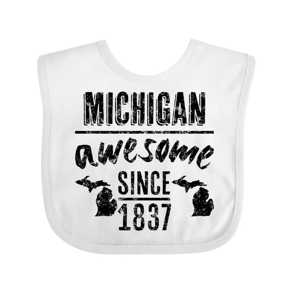 Inktastic Michigan Awesome Since 1837 Boys or Girls Baby Bib