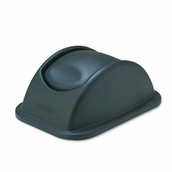 Rectangular Free-Swinging Plastic Lid, Black | Bundle of 2