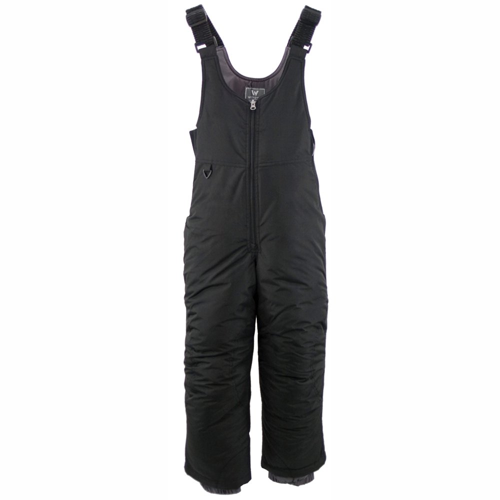 White Sierra Youth Toboggan Insulated Bib Snow Pant Medium, Black