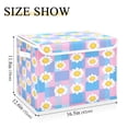 thumbnail image 5 of Yayeee Collapsible Cube Storage Bin with Lid Fabric Closet Decorative Basket with Handles, Playful Daisy, 5 of 7