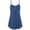 Blue, variant on Women Sleeveless Spaghetti Strap Double Breasted V Neck Tank Top Plus Size Casual Comfy Beach Vacation Cocktail Party Club Night Out Dressy Tops, Blue M