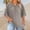 Gray, variant on S528Women's Plus Size Tops Summer 3/4 Sleeve Crewneck Blouses Casual Loose Curvy Flowy Tunic Shirts,Black,Women's L-XXXXL
