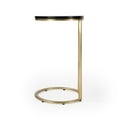 thumbnail image 4 of Butler Specialty Transitional Shounderia Marble Accent Table In Black And Gold, 4 of 9
