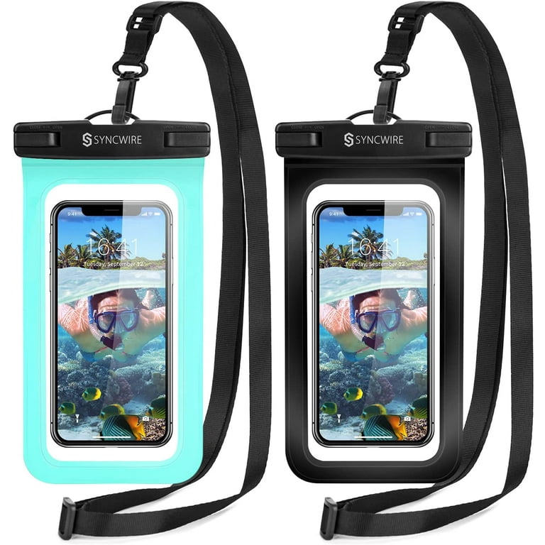 Syncwire Waterproof Phone Pouch [2-Pack] - IPX8 Waterproof Phone Case  Compatible iPhone, Android 