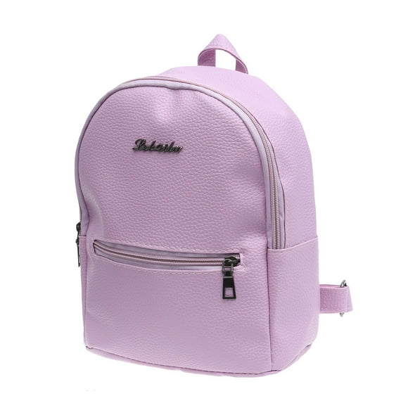 Stylish Mini Small PU Leather Backpack Casual Shopping Daypack School Shoulder Handbag for Women Teens and Girls (Purple)