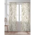 thumbnail image 2 of Sheer Curtains 96 Inches Long 2 Panels Set for Living Room, Botanical Green Semi Sheer Curtains for Windows, Farmhouse Vintage Country Plant on Linen Voile Window Treatments Rod Pocket Curtain, 2 of 7