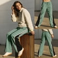 thumbnail image 3 of Lentta Women Wide Leg Track Pants Y2K Parachute Pants Colorblock Baggy Elastic Waist Workout Sweatpants, 3 of 7