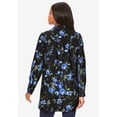thumbnail image 3 of Roaman's Women's Plus Size Kate Long-Sleeve Crisp Cotton-Blend Button-Front Tunic, 3 of 6
