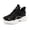 Black, variant on Krdevn Kids' Breathable Sneakers, Hook and Loop Strap Athletic Running Shoes, Lightweight Non- Walking Casual Sports Shoes for Boys & Girls,11-12