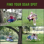 Swurfer Orbit 40 Tree Swing, Cool Feel Mesh Padded Saucer Swing Holds Up To 500 lbs
