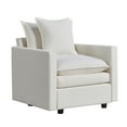 thumbnail image 5 of DEALTOPS 33"W Chenille Fabric Comfy Single Seat Sofa Upholstered Reading Armchair for Living Room-White, 5 of 9