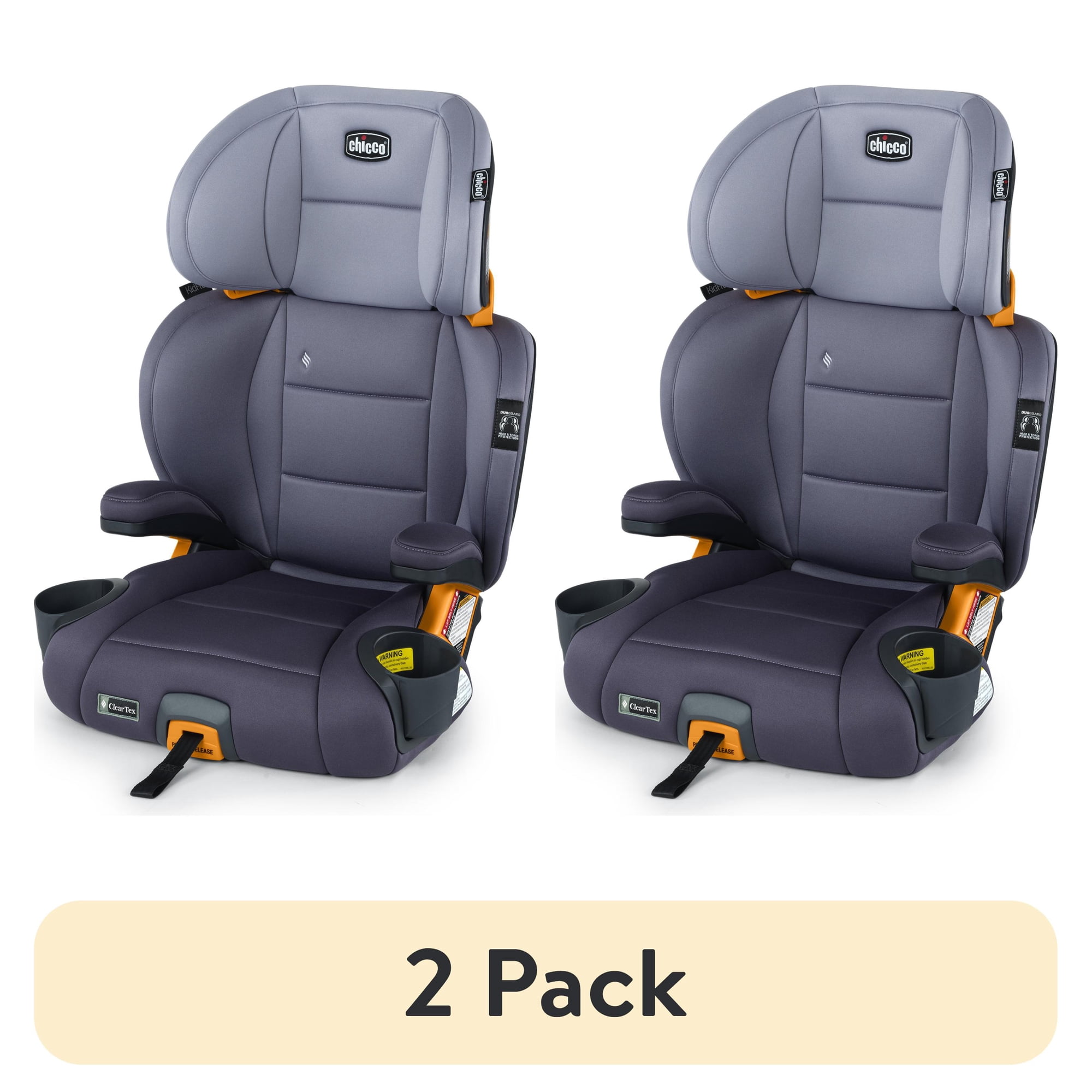 (2 pack) Chicco KidFit ClearTex Plus 2-in-1 Belt Positioning Booster Car Seat - Lilac (Purple)