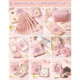 thumbnail image 3 of Christmas Gifts for Women & Teens - 8 PCS Birthday Gifts Basket Trendy Stuff w/ Fun Task Tags Make up Brushes & Bag, Advent Calendar Wrapped Gifts Box for Daughter Niece, Pink, 3 of 9