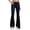 Black, variant on Yoga Pants For Women Elastic High Waist Print Flared Trousers Casual Fitness Trendy Hide Belly Pants (XL, Black)