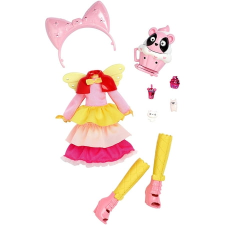 Mattel Doll Clothing - KuuKuu Harajuku Pink Cupcake Fashion Pack, Colorfully cool pink cupcake themed small doll outfit. By Mattel