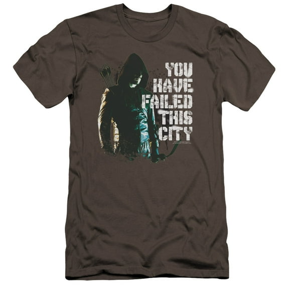 Arrow You Have Failed Premium Canvas T-Shirt Adult Slim Fit 30/1 Charcoal