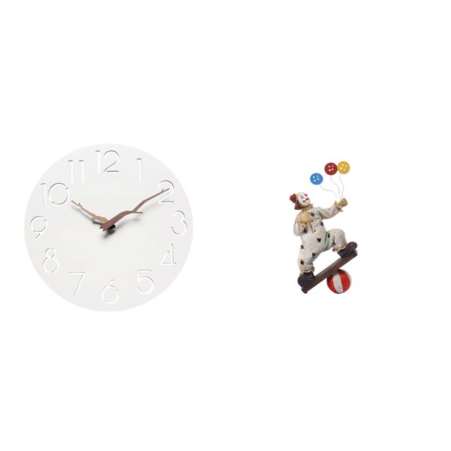 Reloj De Pared Decorativo Silencioso, Ideal Para El Hogar, La Cocina, La Oficina O El Estudio. Incluye Una Figura De Payaso, Un Adorno De Escritorio, Un Centro De Mesa Decorativo Y Un Regalo