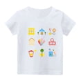 thumbnail image 7 of hengsof Girls Cute Printed Short Sleeve T-Shirt Back-to-School Themed Fashionable Crew Neck Top Sizes 3-15 Years, 7 of 7