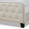 thumbnail image 6 of Baxton Studio Annalisa Modern Transitional Beige Fabric Upholstered Button-Tufted King Size Panel Bed, 6 of 10