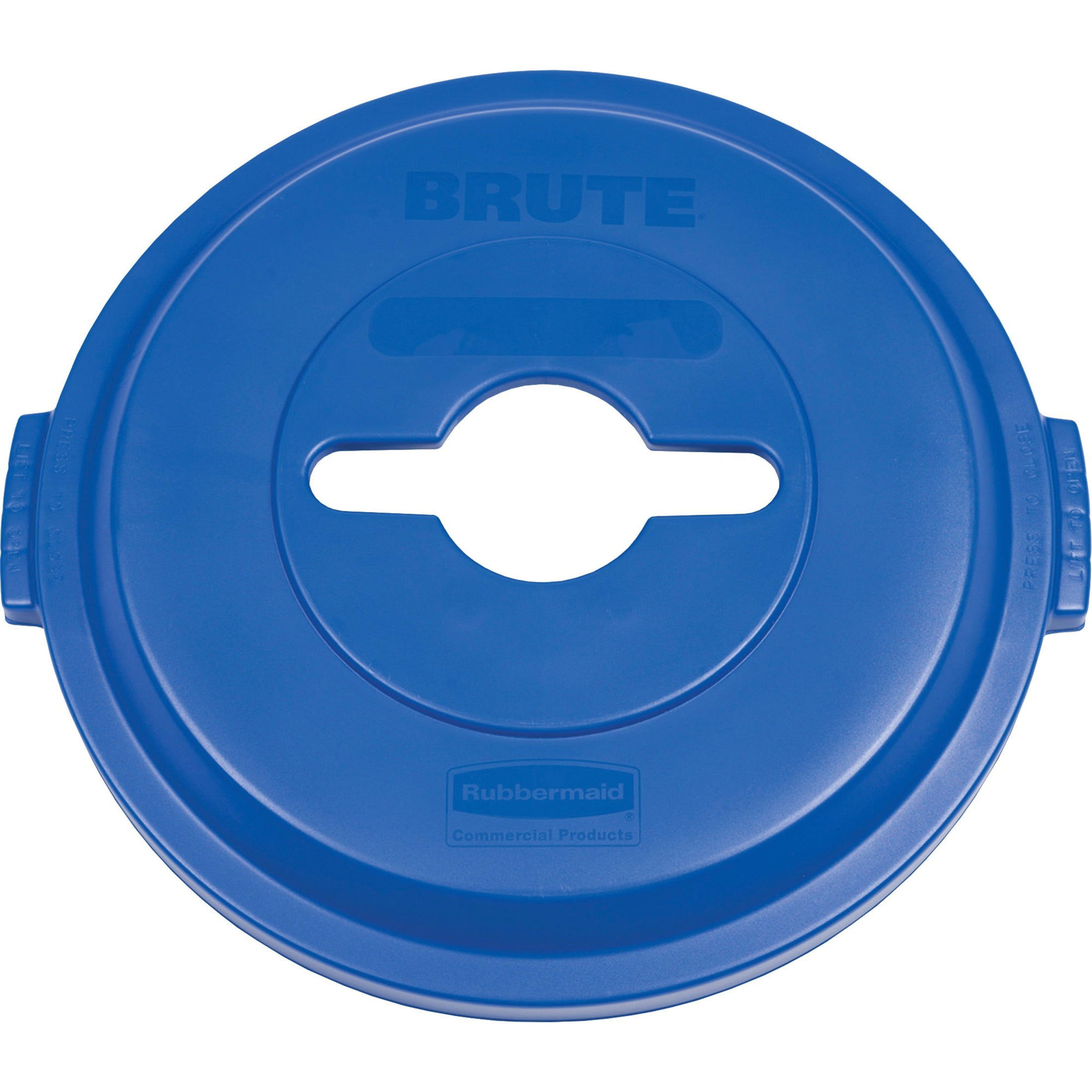 Brute Recycling Container, Round, 32 Gal, Blue - Walmart.com