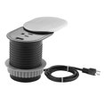 thumbnail image 1 of Link2Home Enchufe Ahorrador de Espacio con Ojal y USB 1 Toma de Corriente 15A 1 Puerto USB 2.4A Carga Rápida Resistente a Salpicaduras y Acabado en Acero Inoxidable, 1 of 5