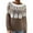 Brown_#02, variant on Women's Sweaters Vintage Embroidered Fair Isle Sweater Crewneck Casual Cropped Pullover Tops Long Sleeve Lightweight Boho White Sweater Sky Blue L