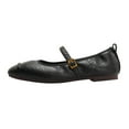 thumbnail image 2 of Women's Square Toe Mary Jane Flats, Soft Leather, Buckle Closure, Casual Shoes, 2 of 17