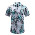 thumbnail image 4 of HAOYUNL Mens Hawaiian Shirt Flower Shirts Button Shirts Print Shirt Linen Casual Summer Clothes S-2XL, 4 of 9
