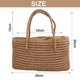 thumbnail image 2 of Bolso de mano de paja para mujer, grande, tejido a mano, para playa, bandolera, bolso de mano de paja, 2 of 7
