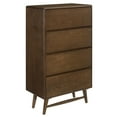 thumbnail image 3 of Modway Maisonette Solid Wood and Tufted Fabric Dining Side Chair in Light Gray, 3 of 7