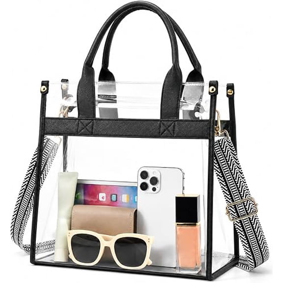 Clear Tote Bag for Women, Clear Bag for Stadium Events
