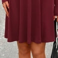 thumbnail image 6 of MLDRA Dress for Women Casual Long Sleeve Ribbed Knit A-Line Flowy Fall Winter Sweater Dress, Crewneck Elegant Going Out Dresses for Women 2026, 6 of 7