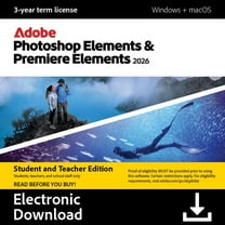 Adobe Photoshop Elements & Premiere Elements 2026 - Student & Teacher Edition - PC/Mac - Photo & Video Editing - 3-year term license (Digital Download)