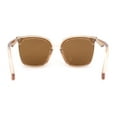 thumbnail image 4 of Womens Inset Lens Horn Rim Plastic Oversize Sunglasses Beige Brown, 4 of 4