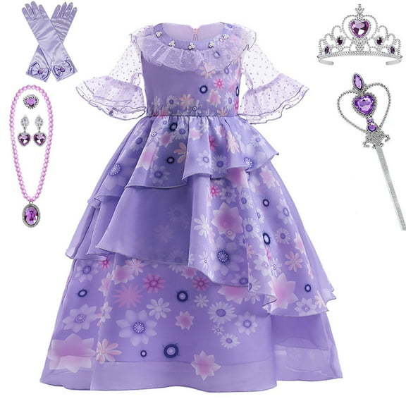 Kids Magic Princess Isabela Dress Girls Halloween Cosplay outfits