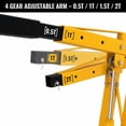 thumbnail image 6 of Yellow Foldable Hydraulic Hoist, Hydraulic Engine Lifter, 2 in 1 Hydraulic Engine Hoist & Leveler, 2 Ton Capacity, Rustproof Finish, Weight Adjustable, for Garage, Car Repair, Equipment Maintenance, 6 of 20