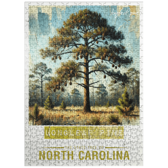 MyPuzzle - State Trees Series: North Carolina, Longleaf Pine - Premium 500 Piece Jigsaw Puzzle for Adults