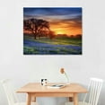 thumbnail image 3 of Nawypu Canvas Wall Art for Living Room Bedroom Texas Landscape Scenery Sunrise Dawn Rural Scene Springtime Big Large Wall Art Decor Framed Painting Wall Pictures Prints Artwork Office, 3 of 5