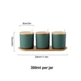 thumbnail image 3 of European Style Sugar Bowl With Lid, Ceramic Sugar Pot, Non-slip Coffee Accessories, Solid Color Sugar Pourer, Kitchen Storage-Green 3 Set-300ml, 3 of 9