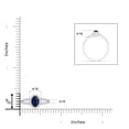 thumbnail image 4 of ANGARA Natural Oval Blue Sapphire Split Shank Halo Ring in 14K White Gold for Women (Size-6x4mm) | September Birthstone, Birthday, Anniversary, Jewelry Gift for Women | Natural Blue Sapphire Ring, 4 of 9